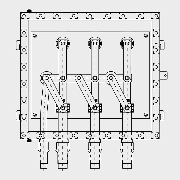 Three phase Earthing link Box for Single cable electrical link box plan